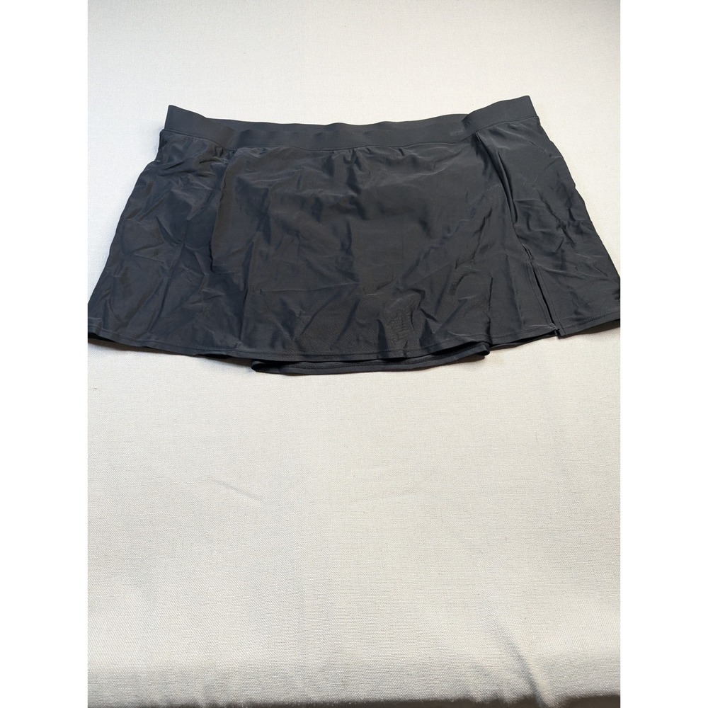 Shade & Shore Womens Black Swim Skirt with Built-in Brief Plus Size‎ 3X 24-26